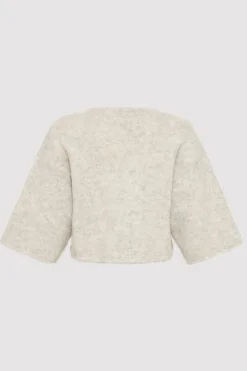 Tops*St. Agni Alpaca Cropped Tee - Light Grey