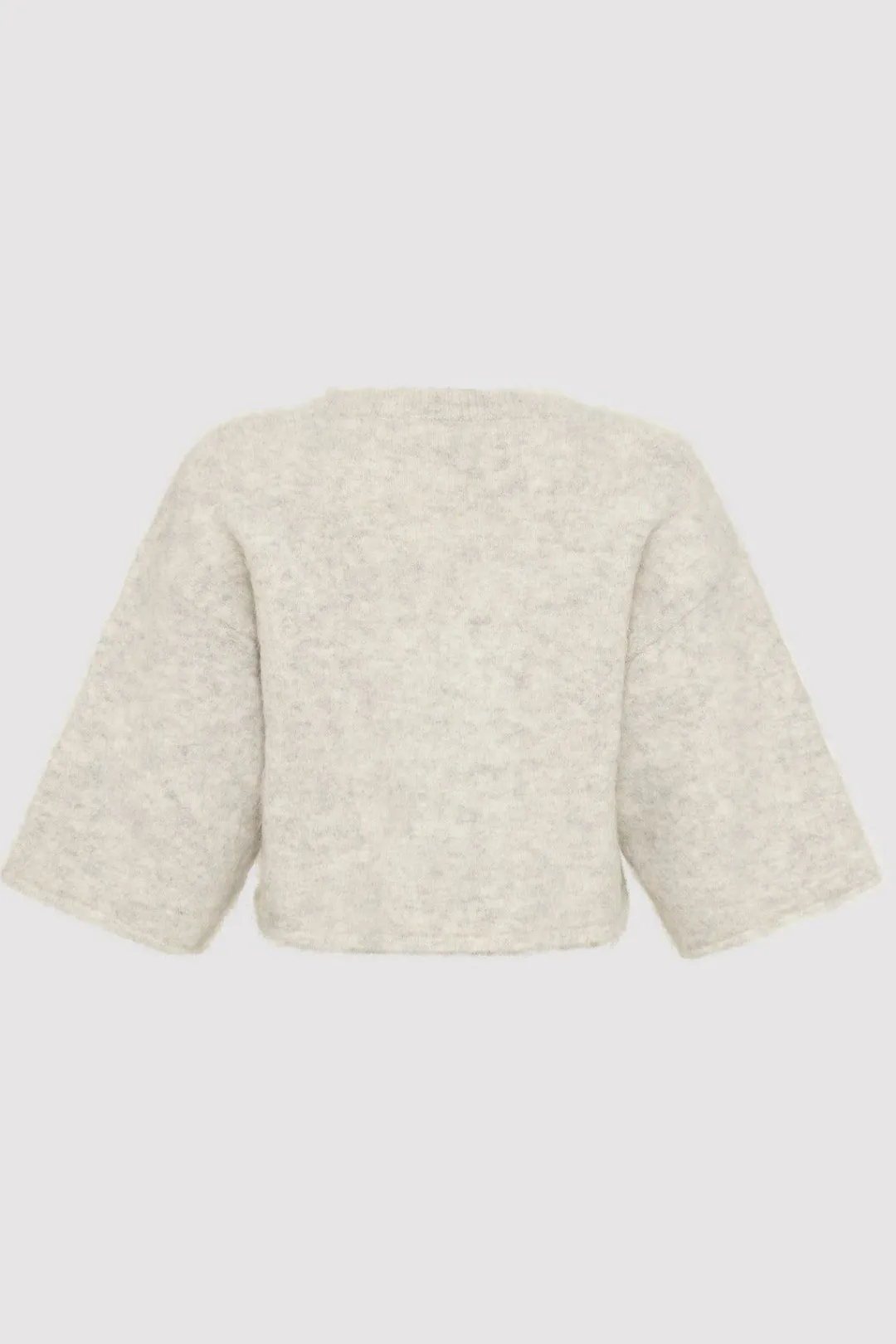 Tops*St. Agni Alpaca Cropped Tee - Light Grey