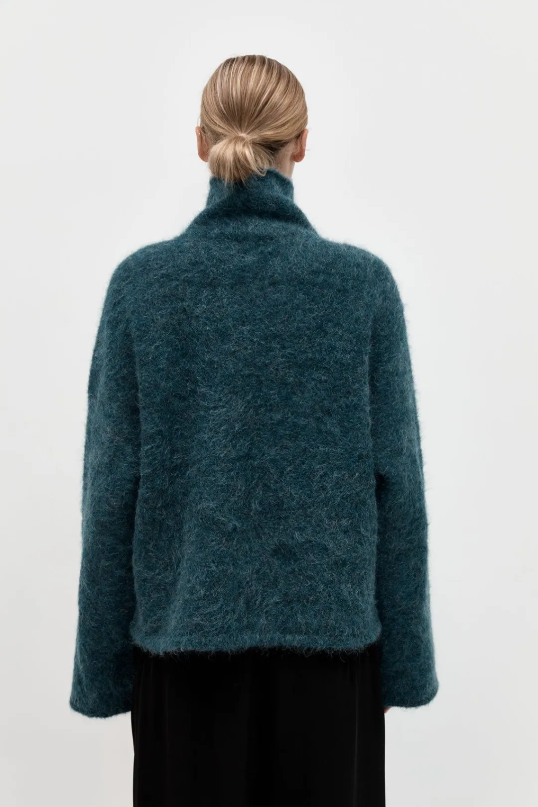 Knitwear*St. Agni Alpaca Funnel Neck Sweater - Sea Green