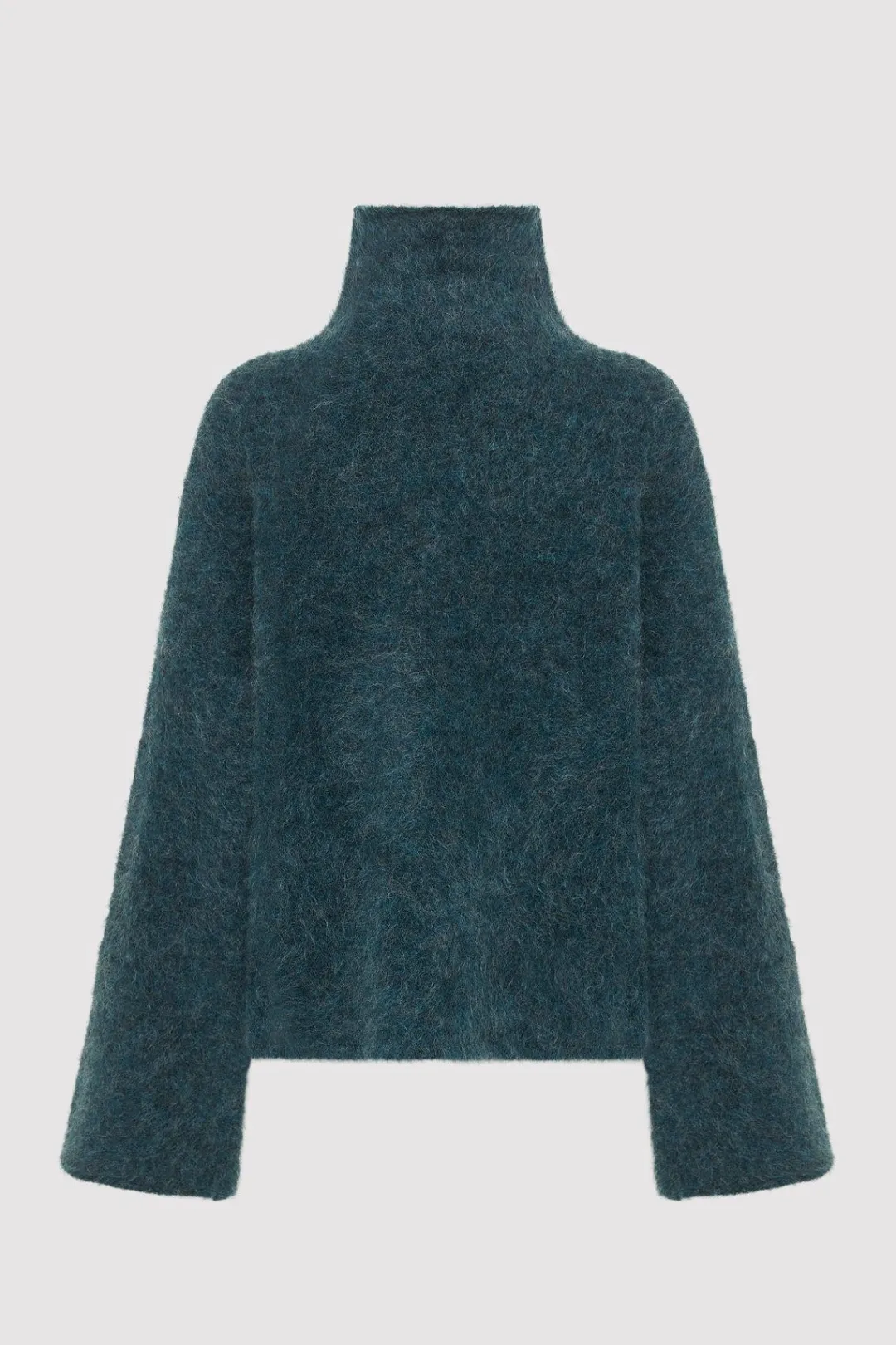 Knitwear*St. Agni Alpaca Funnel Neck Sweater - Sea Green