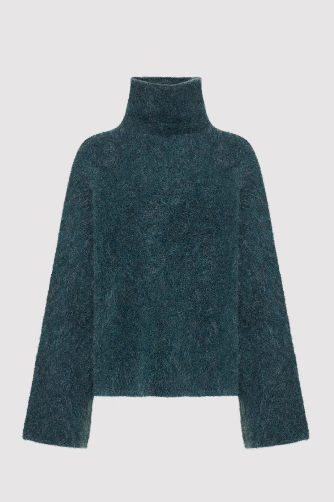 Jumpers*St. Agni Alpaca Funnel Neck Sweater - Sea Green