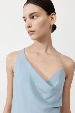 Dresses*St. Agni Asymm Drape Maxi Dress - Stone Blue