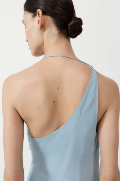 Dresses*St. Agni Asymm Drape Maxi Dress - Stone Blue