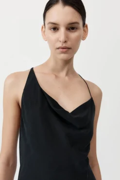Dresses*St. Agni Asymm Drape Maxi Dress - Washed Black