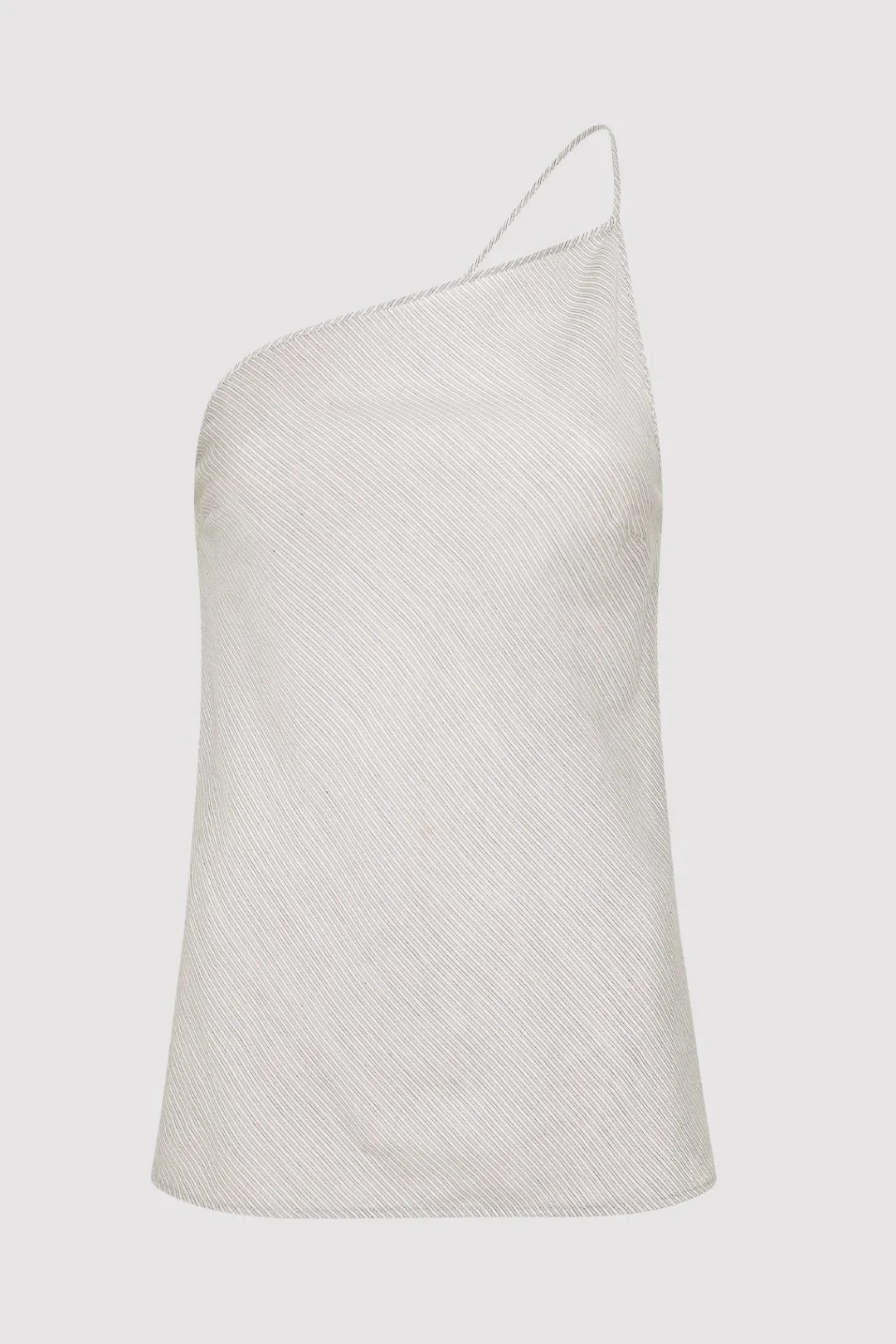 Tops*St. Agni Asymmetric One Shoulder Top - Sheer Stripe