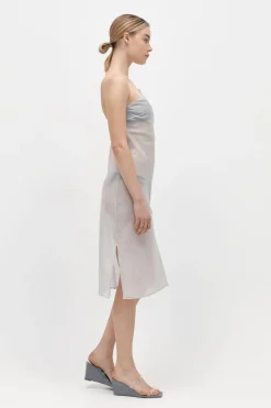 Dresses*St. Agni Asymmetric Slip Dress - Sheer Stripe
