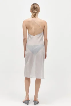 Dresses*St. Agni Asymmetric Slip Dress - Sheer Stripe