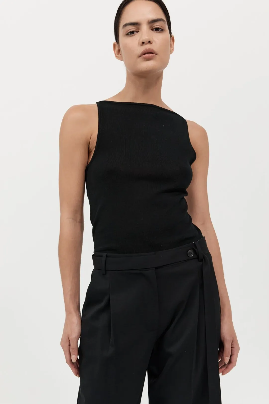 Knitwear*St. Agni Ava Knit Top - Jet Black