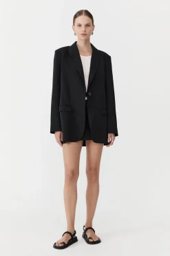 Jackets*St. Agni Belt Detail Blazer - Black