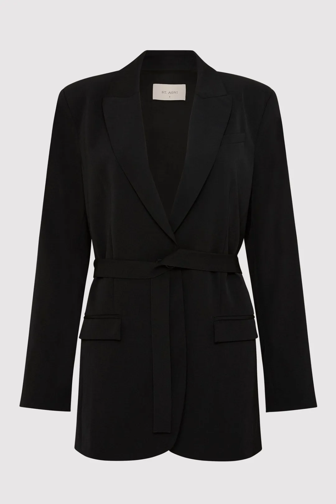 Tailoring*St. Agni Belt Detail Blazer - Black