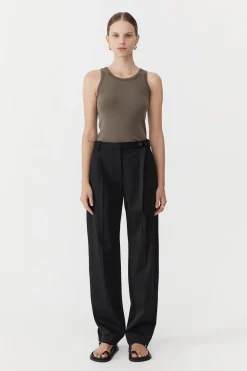 Pants*St. Agni Belted Pants - Black