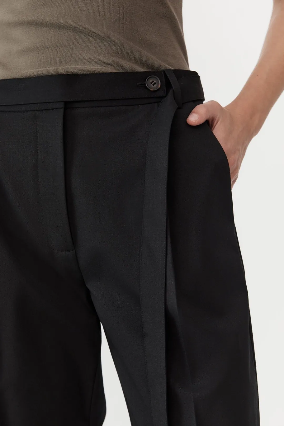 Tailoring*St. Agni Belted Pants - Black