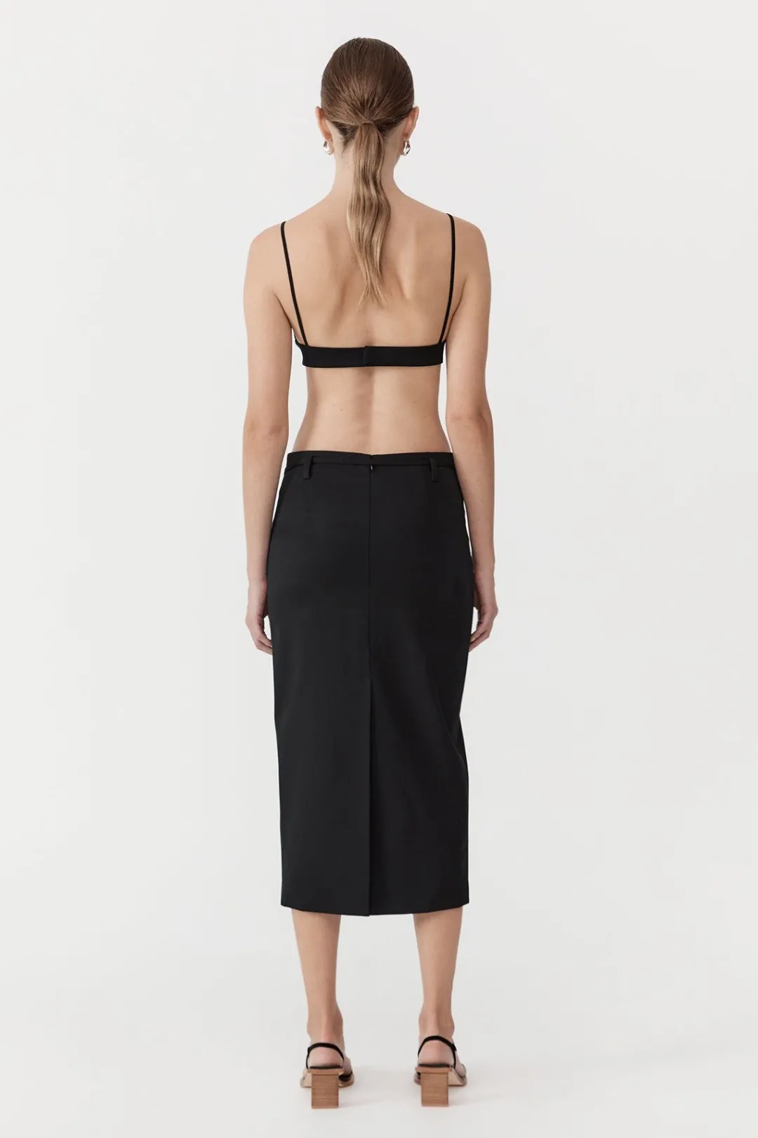 Skirts*St. Agni Belted Pencil Skirt - Black