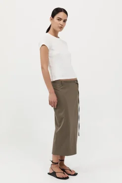 Skirts*St. Agni Belted Pencil Skirt - Kelp