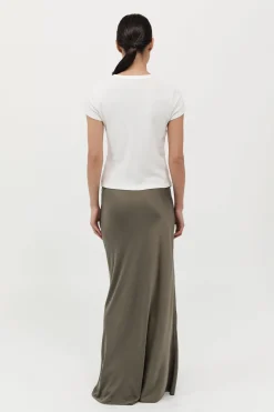 Skirts*St. Agni Bias Slip Skirt - Kelp