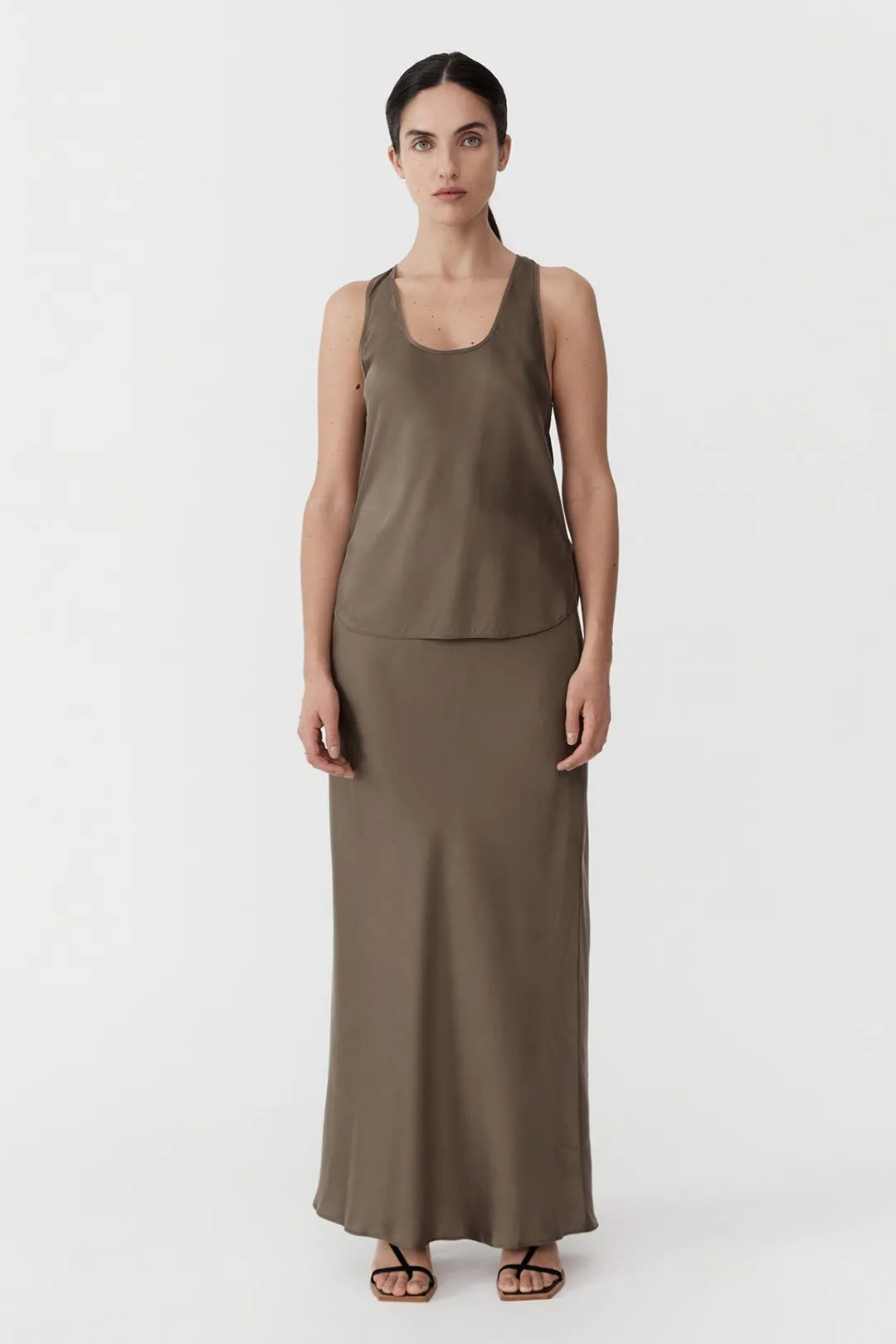 Skirts*St. Agni Bias Slip Skirt - Kelp