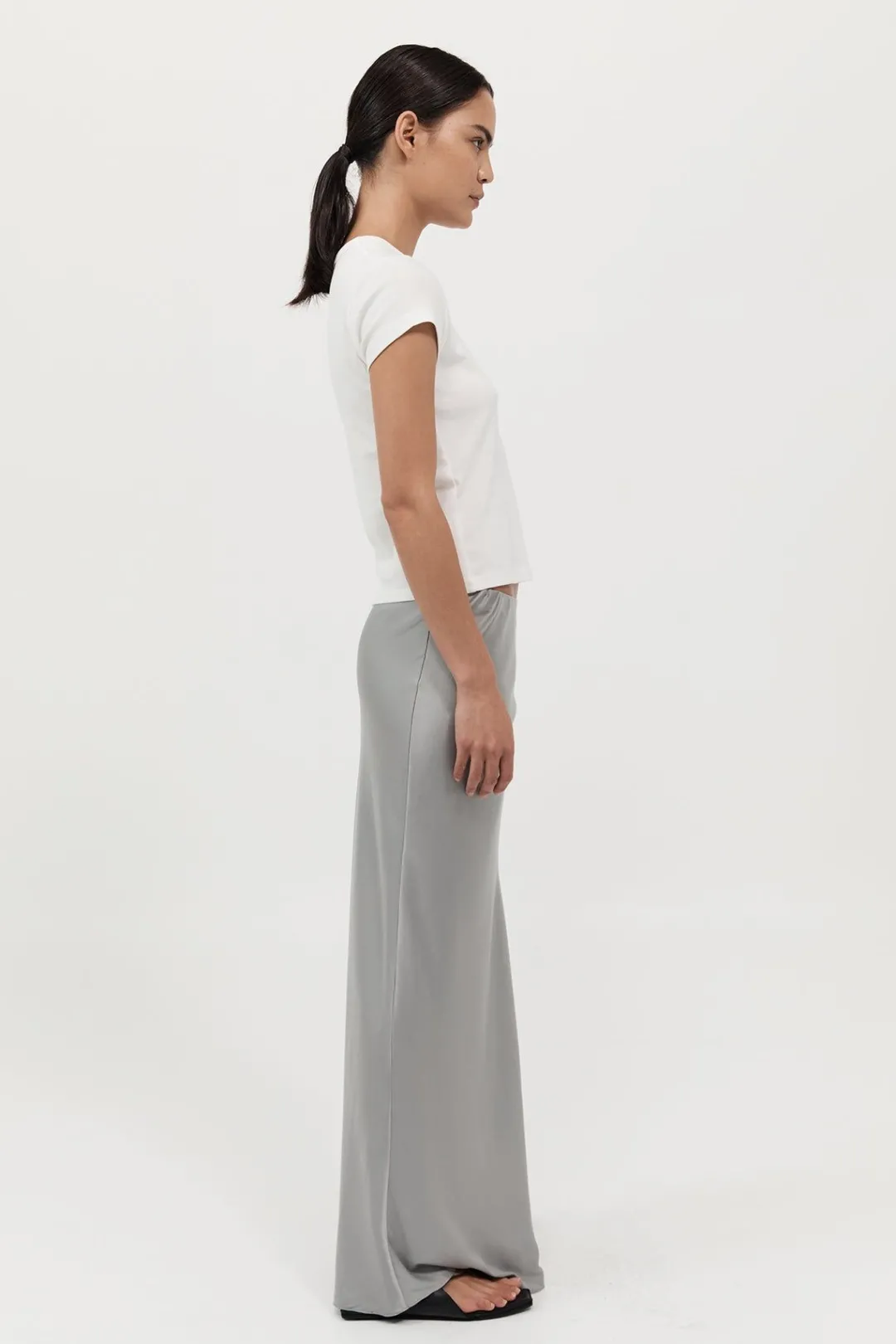 Skirts*St. Agni Bias Slip Skirt - Silver