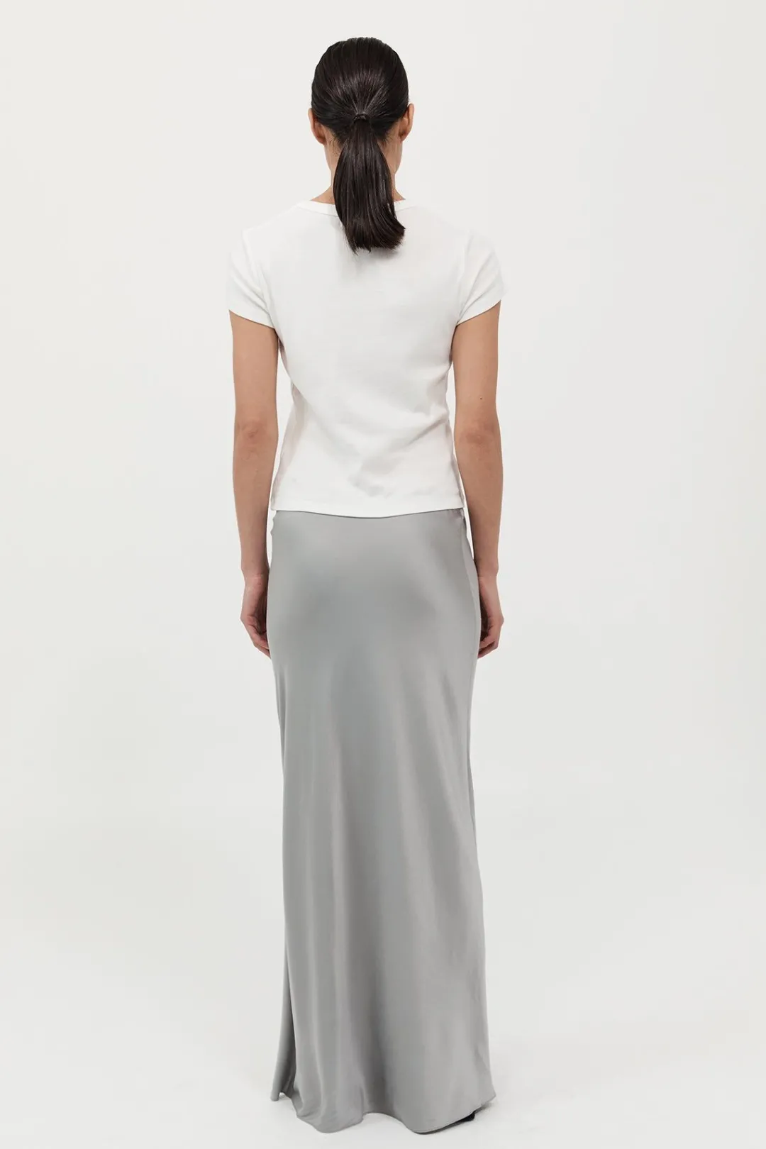 Skirts*St. Agni Bias Slip Skirt - Silver