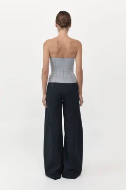Tailoring*St. Agni Bustier Top - Grey Heather