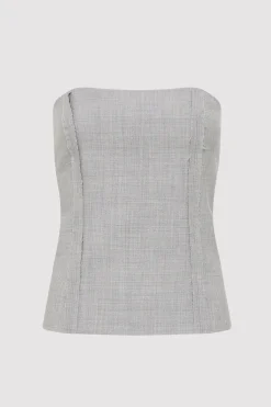 Tailoring*St. Agni Bustier Top - Grey Heather