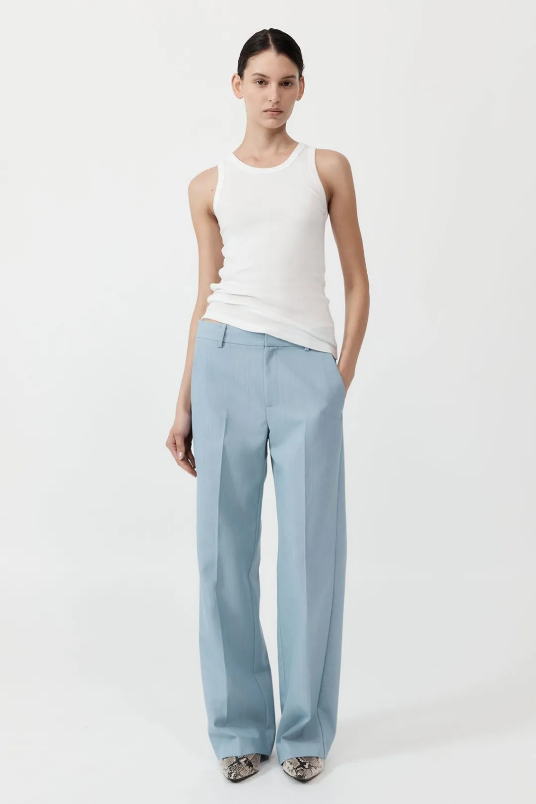 Tailoring*St. Agni Carter Trousers - Stone Blue