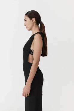 Tailoring*St. Agni Classic Side Detail Dress - Black