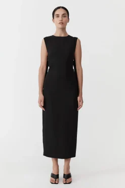 Tailoring*St. Agni Classic Side Detail Dress - Black