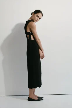 Tailoring*St. Agni Classic Side Detail Dress - Black