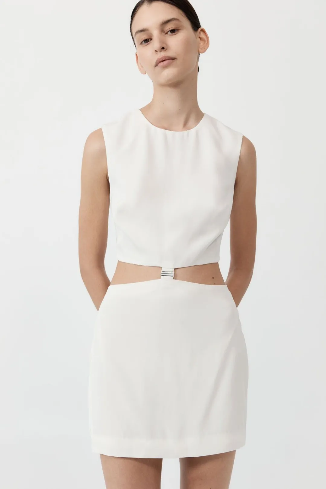 Dresses*St. Agni Clip Buckle Mini Dress - Off White