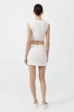 Dresses*St. Agni Clip Buckle Mini Dress - Off White