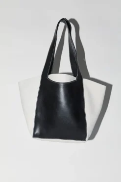 Bags*St. Agni Contrast Bowling Bag - Black