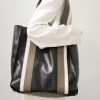 Bags*St. Agni Contrast Tote - Black