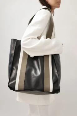 Bags*St. Agni Contrast Tote - Black