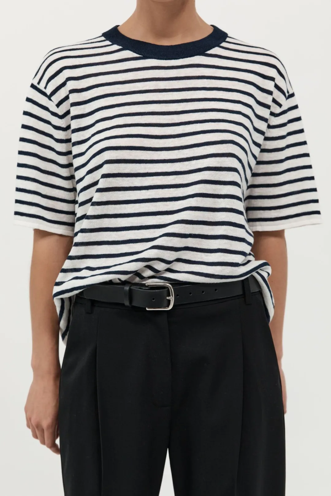 Basics*St. Agni Copain Knit Tee - Brenton Stripe