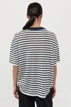 T-Shirts*St. Agni Copain Knit Tee - Brenton Stripe