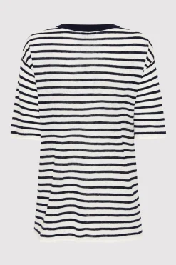 T-Shirts*St. Agni Copain Knit Tee - Brenton Stripe