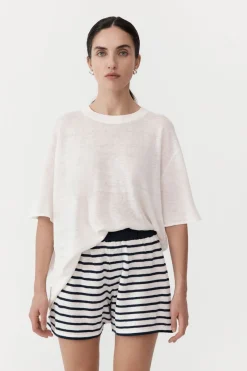 Basics*St. Agni Copain Knit Tee - Off White