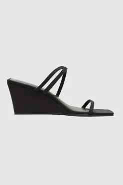 Wedges*St. Agni Cross Strap Wedge - Black