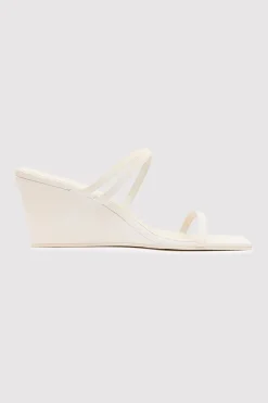 Wedges*St. Agni Cross Strap Wedge - Ivory