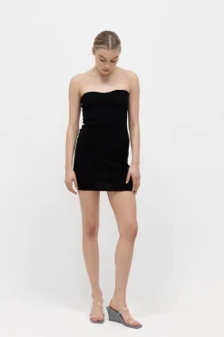 Dresses*St. Agni Curve Knit Mini Dress - Black