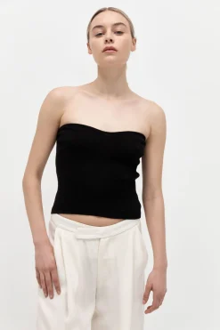 Tops*St. Agni Curve Knit Top - Black
