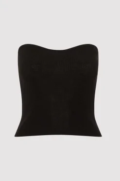 Tops*St. Agni Curve Knit Top - Black