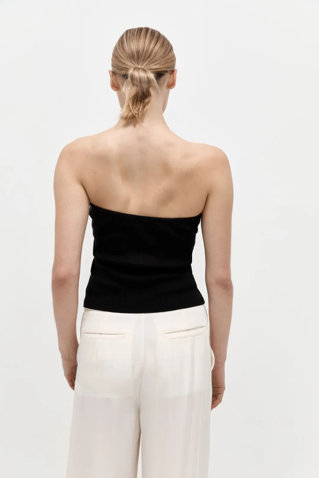 Basics*St. Agni Curve Knit Top - Black