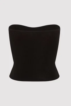 Basics*St. Agni Curve Knit Top - Black