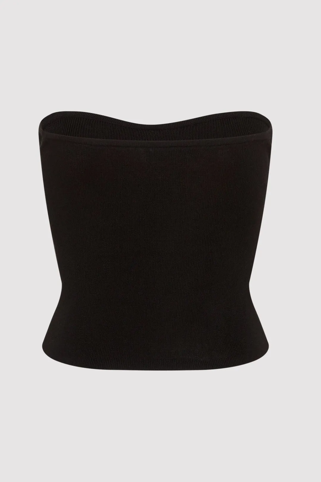 Basics*St. Agni Curve Knit Top - Black