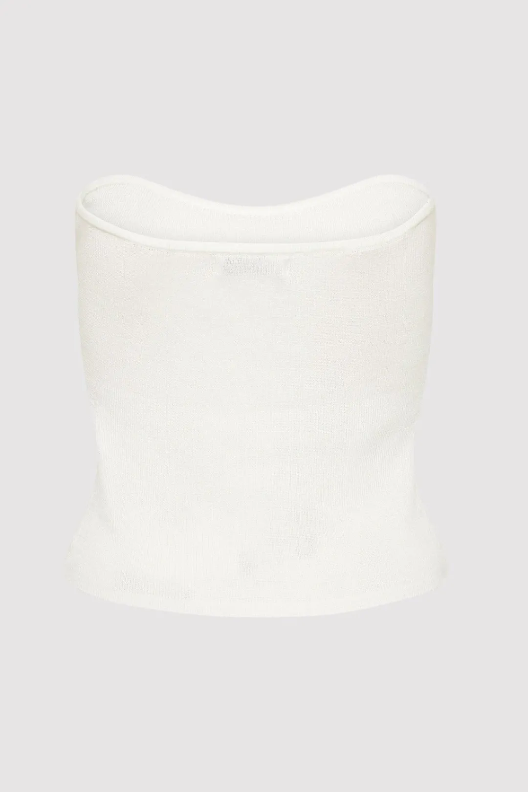 Knitwear*St. Agni Curve Knit Top - White