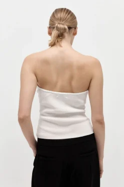 Tops*St. Agni Curve Knit Top - White