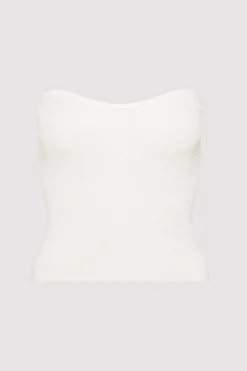 Tops*St. Agni Curve Knit Top - White