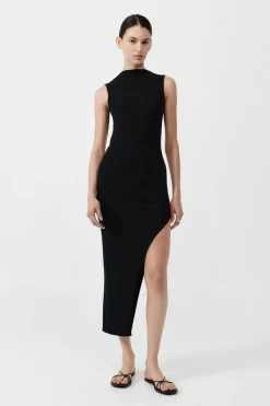 Knitwear*St. Agni Cut Away Knit Dress - Black