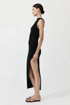 Knitwear*St. Agni Cut Away Knit Dress - Black